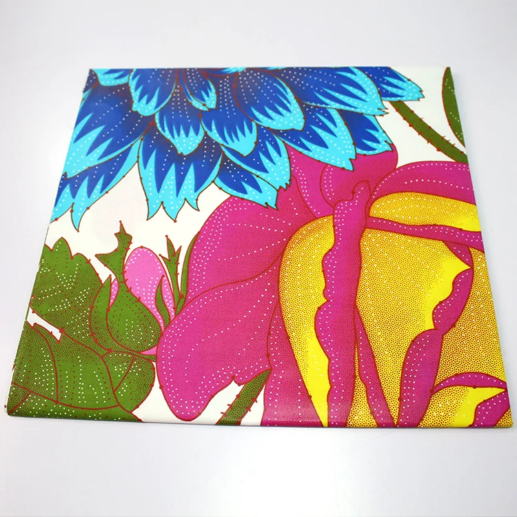Hotsale big flower print ankara fabric African wax prints fabric