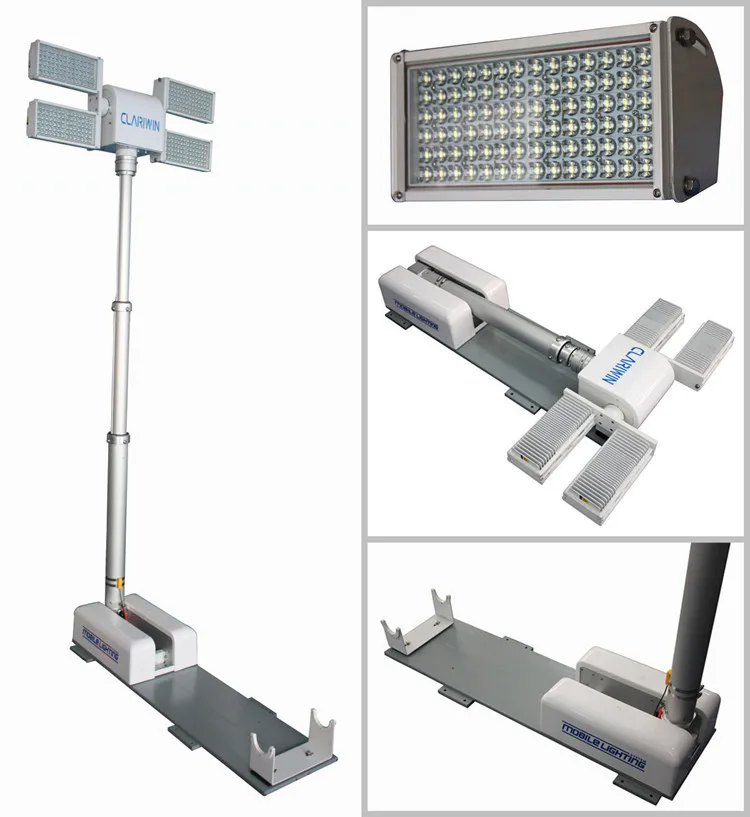 truck and  car top mounted telescopic mast searchlight