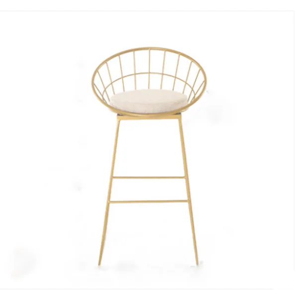 restaurant coffee pub shop metal frame high bar chair bar stool with fabric cushion for club event