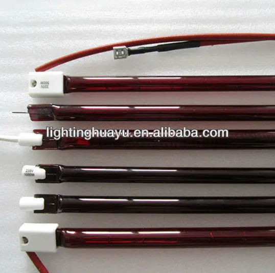IR Heating lamp ruby coating infrared halogen lamp
