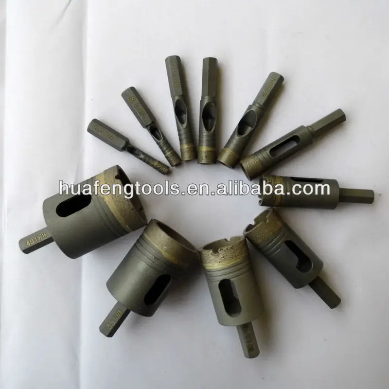 Diamond core drill bit for porcelain granite and marble