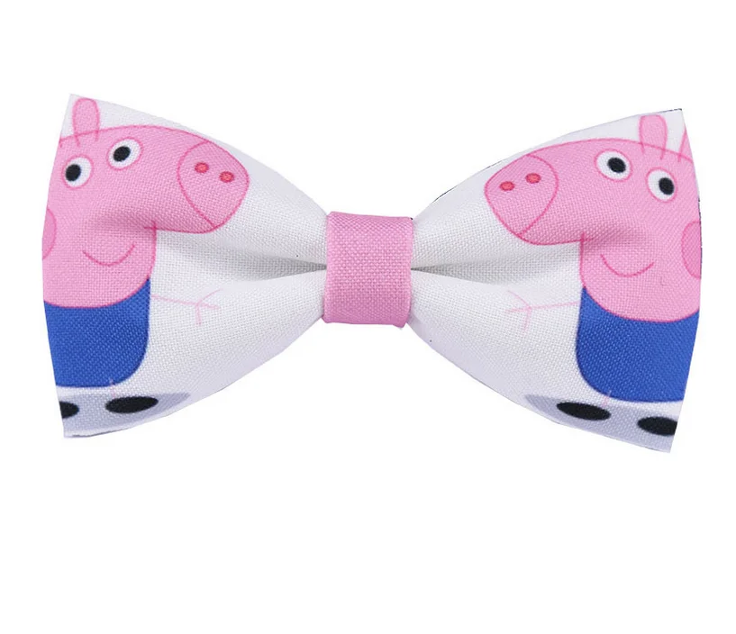  Модный хлопковый милый галстук-бабочка с принтом в виде картона для детей