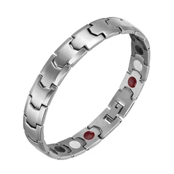 Быстрая доставка мужской здоровья Титановый Био энергия PVD позолоченный браслет со стрелками