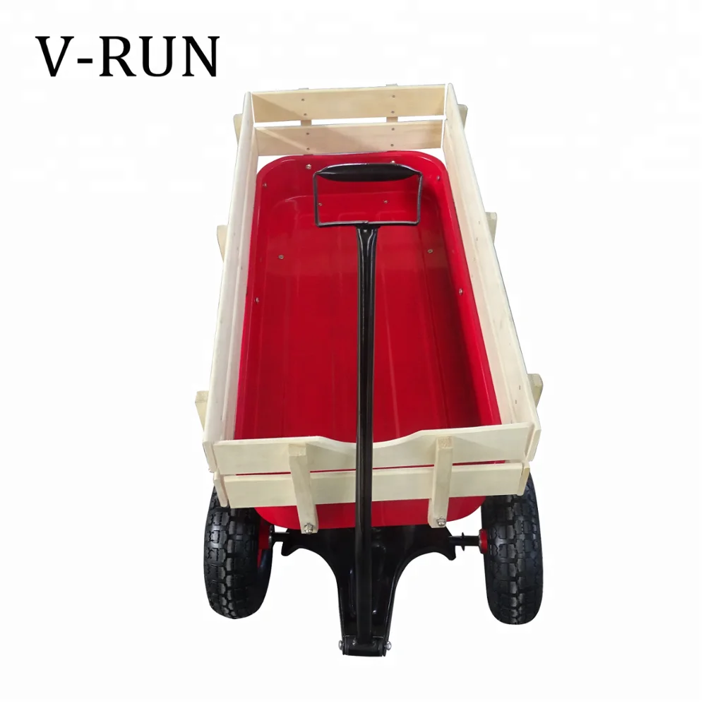 
Garden wood fence tool cart hand pull wagon Garden Trolley 