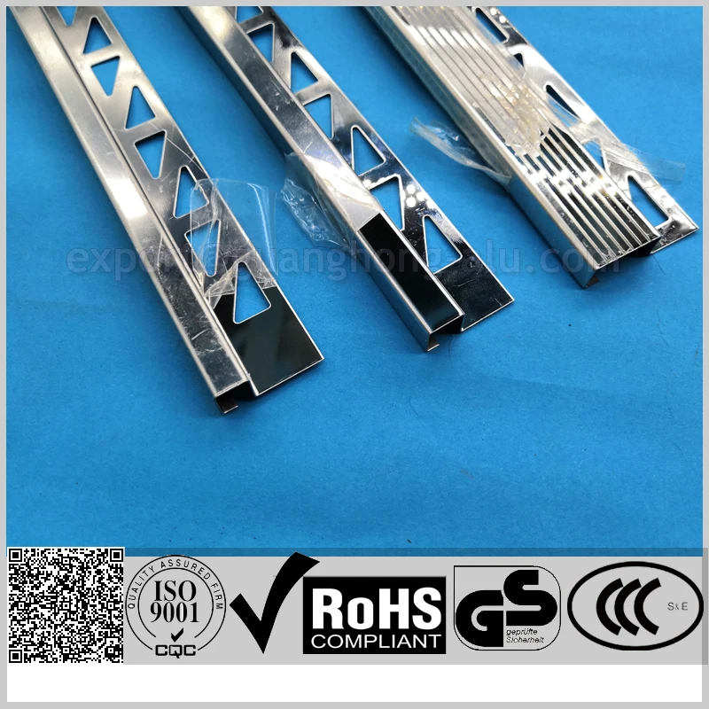 stainless steel tile trim for 6-12mm tiles