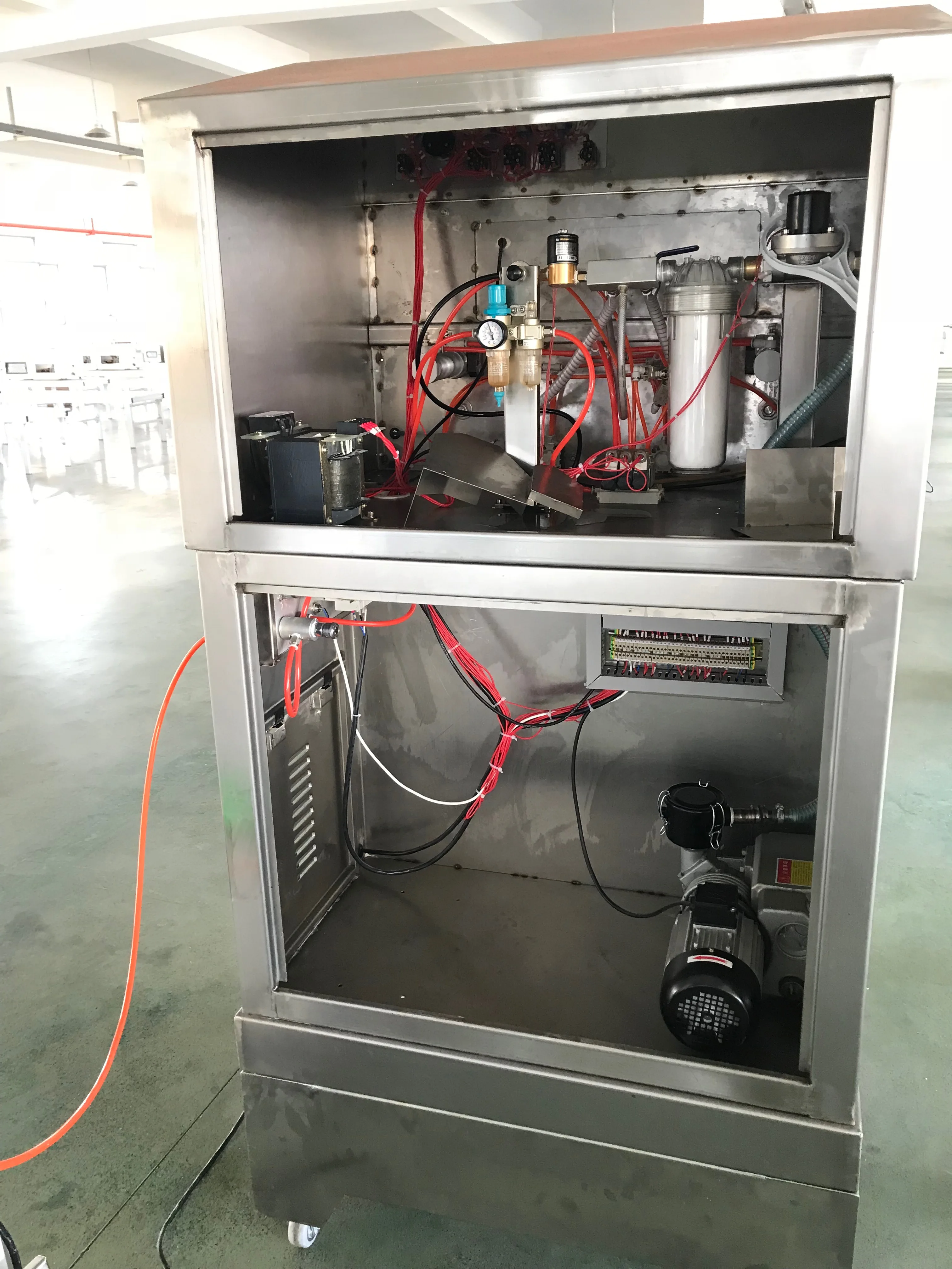 Semi Automatic Vertical External Nozzle Food Nitrogen Gas Flushing Plastic Bag Vacuum Sealing Machine