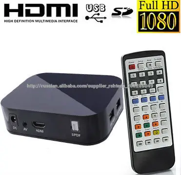 полный hd медиа плеер 1080p, поддерживает hdmi выход до 1,080 пикселей и полный форматов vedio аудио и фотография