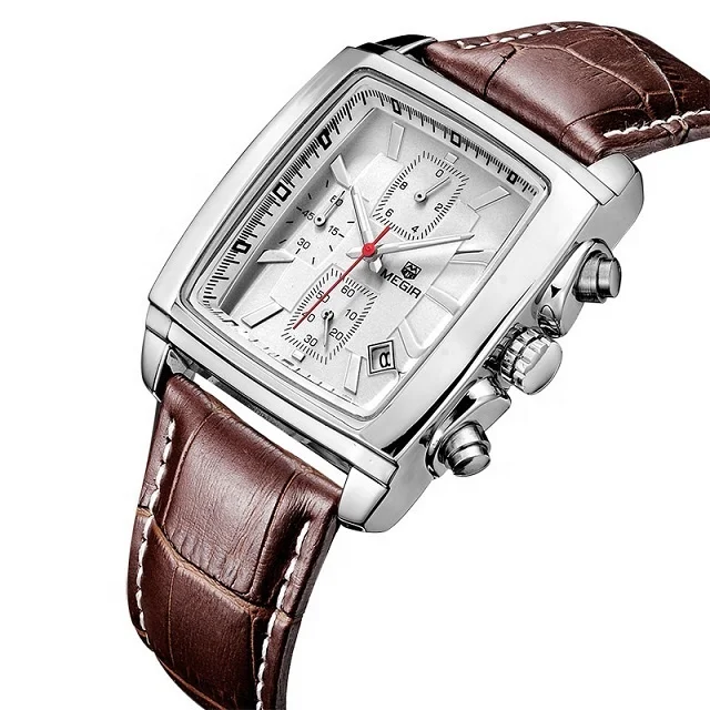 Luxury Brand Sport Chronograph Reloj Megir 2028 Mens Quartz Watch