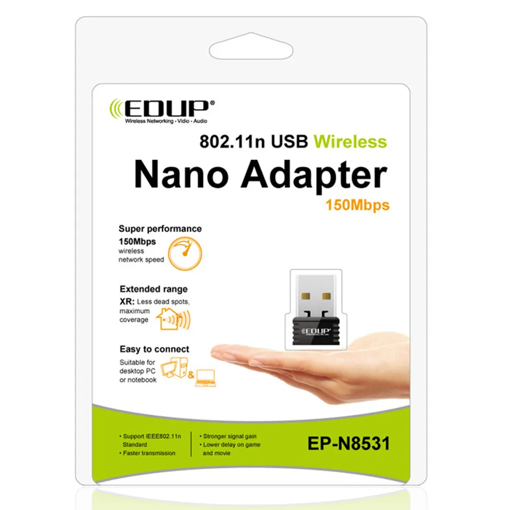 EP-N8531 Wireless WiFi  Adapter, USB WiFi Network Adapter 150Mbps  for Laptop/PC