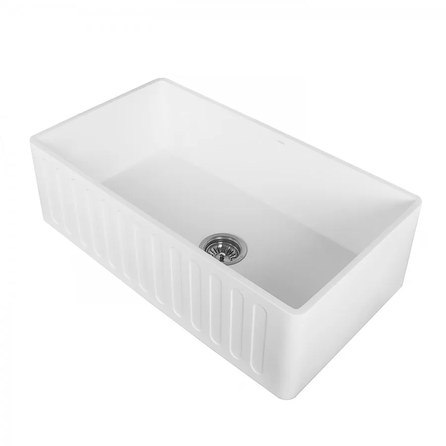 Brand new model stylish pure white Italian kitchen sink, stone resin kitchen sink