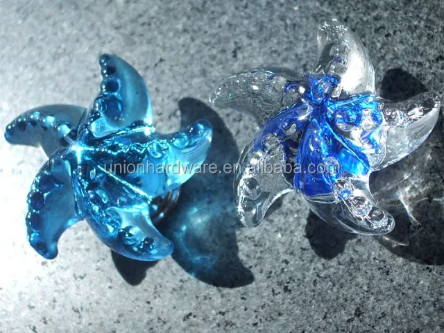 Wholesale starfish design crystal cabinet knob,furniture knob,drawer knobs