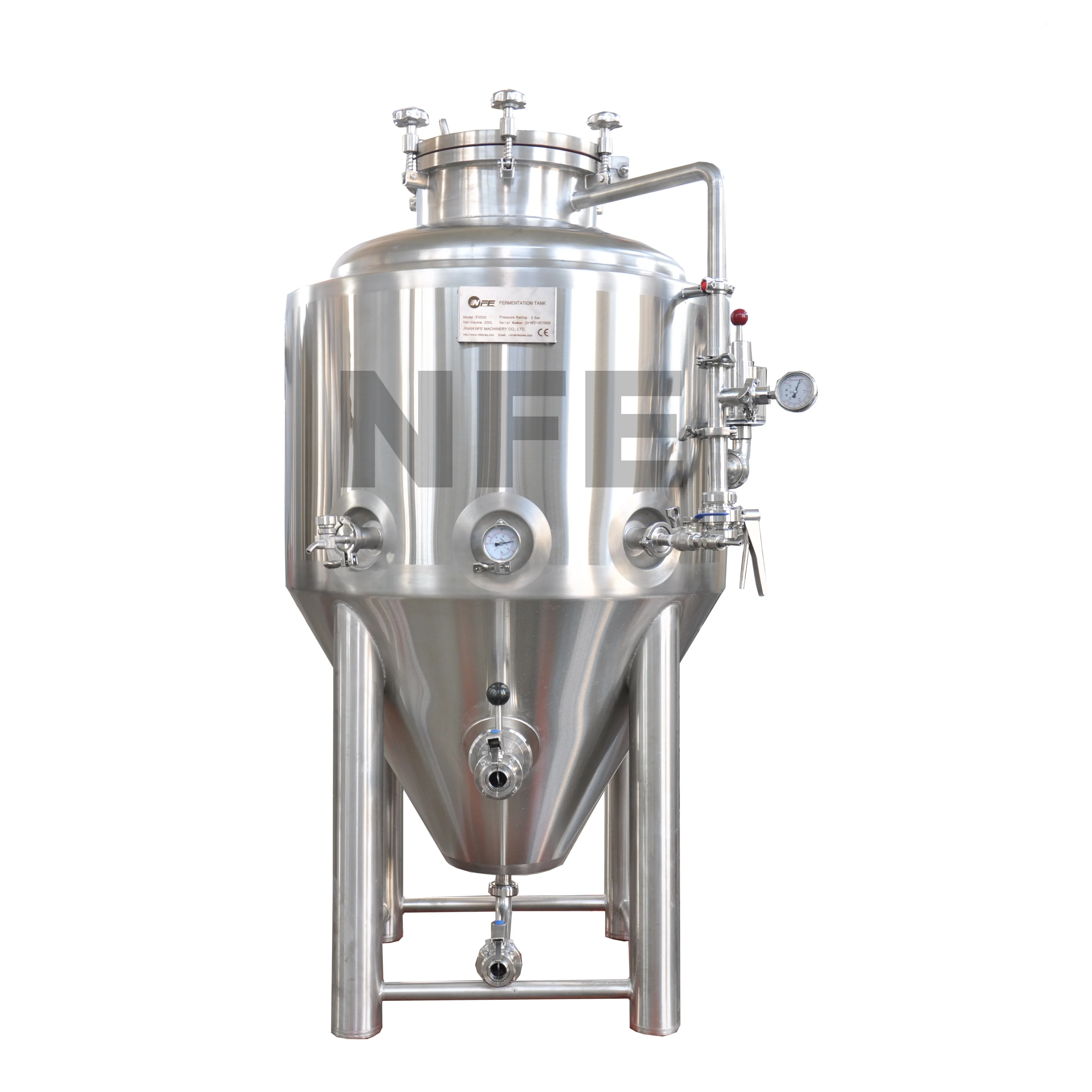
250l 2 bbl Beer Brewing Turnkey Fermenter System 25 Gallon skid Conical Fermenter 