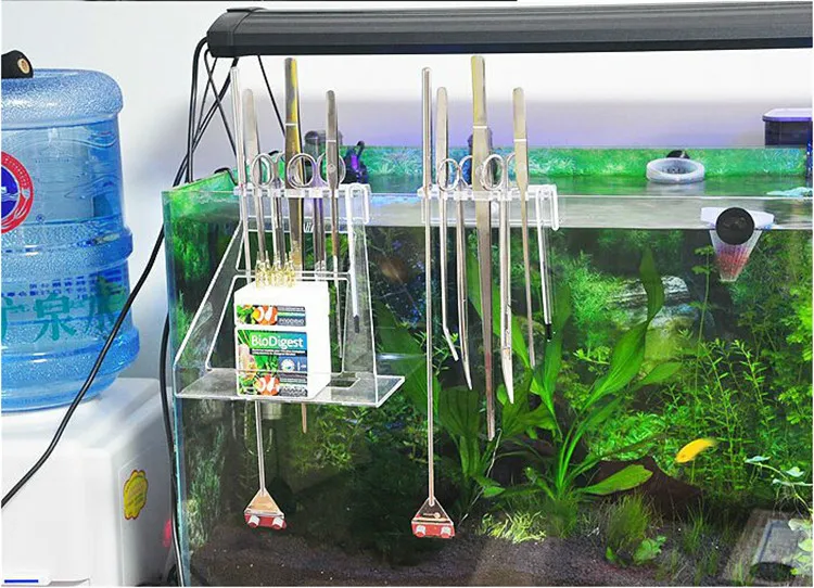 Aquarium landscaping acrylic garden plant tank maintenance tool holder