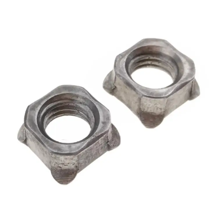 
Steel Square Weld Nuts M6 Threads Standard DIN 928 