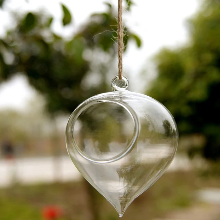 
Borosilicate Decorative Custom Glass Terrarium Hanging Air Planter Vase 