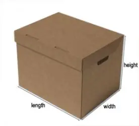 Home folding paper storage box Records filling Single Wall Archive Box With Attach Cover packing box