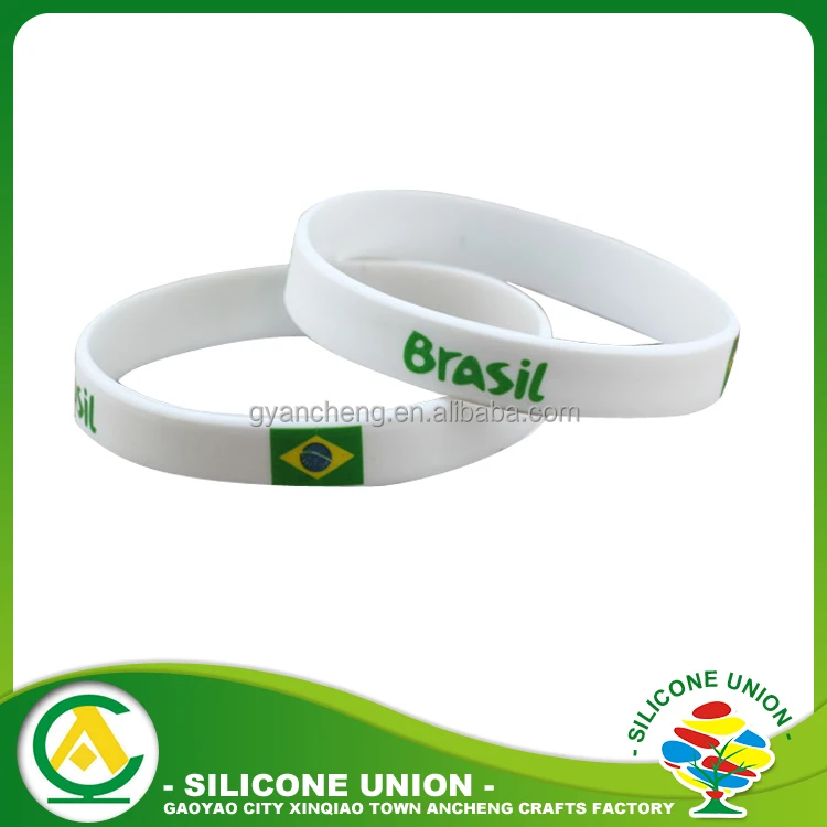 Brazil Flag Rubber Bracelets, Popular Brazil Jewellery, Brazil Souvenirs