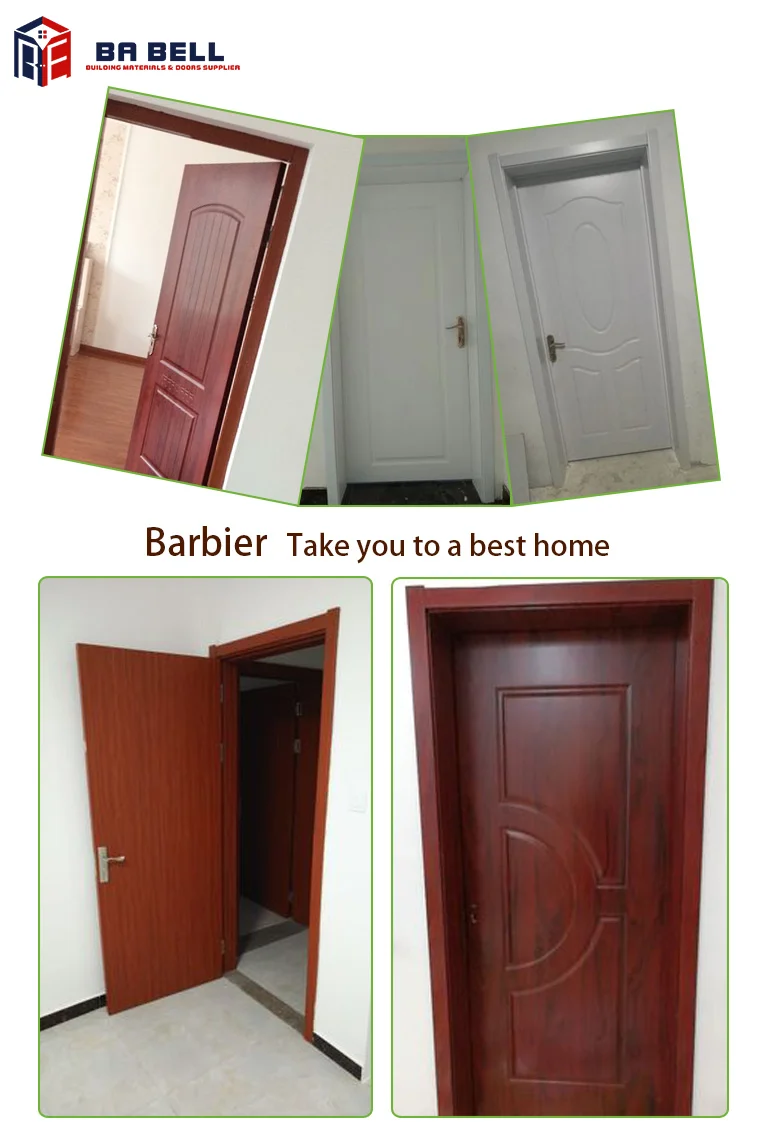 Ecological decorative pant-free MDF interior wooden  embossment Reverse convex door with honeycomb