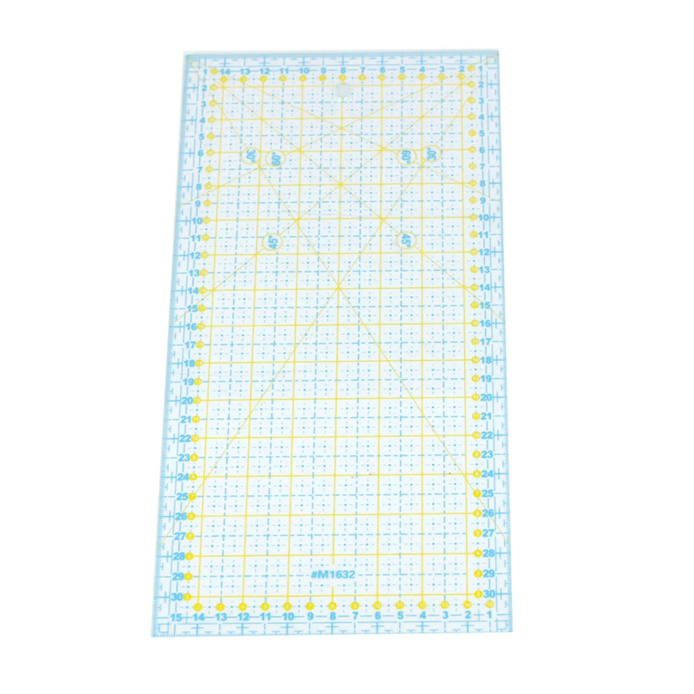 quliting rulers (metric & imperial) Patchwork Ruler High Grade Acrylic Material Transparent Ruler Scale 16*32CM 1 pcs #M1632