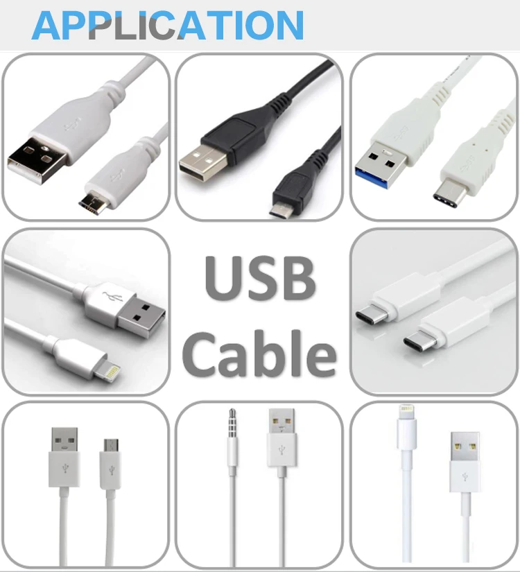 Plastic injection molding machine for making USB data charging cable