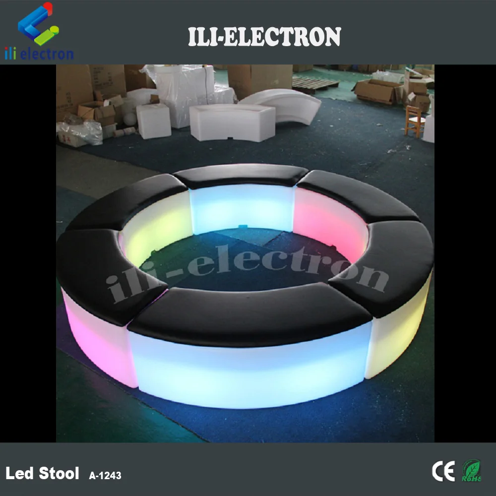 LED luminous stool for bar furniture or indoor furniture