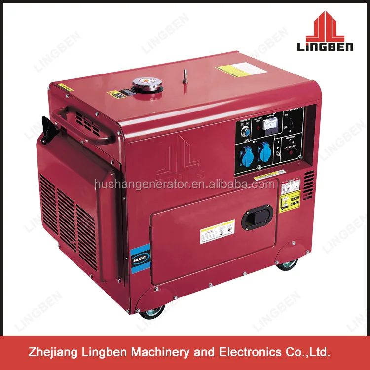 Чжэцзян lingben молчание дизельного генератора 220 В 380 В с 186F дизельный двигатель с хорошей цене