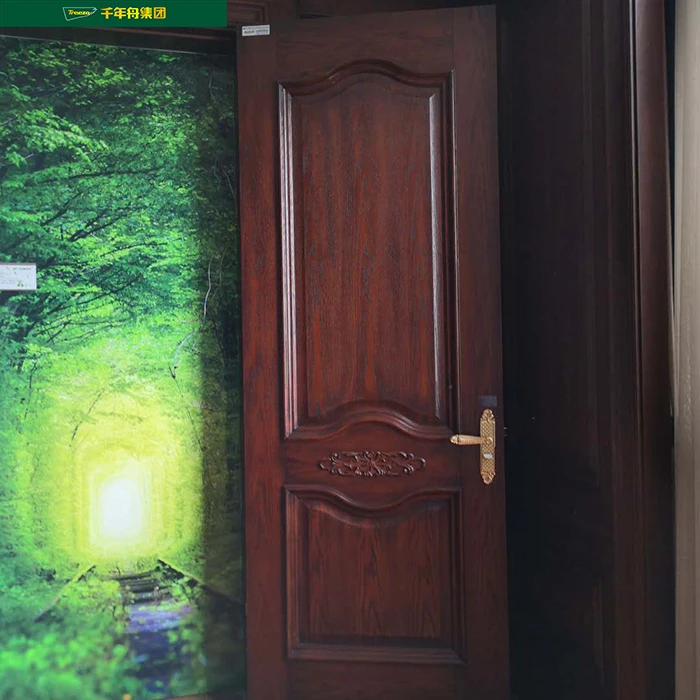 High Quality New Products Wholesale Bedroom Interior Fire Rated  Main Entrance Solid Wooden Composite Security Doors Design