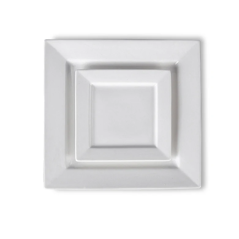 Restaurant Ceramic Plates Dishes, Restaurant Crockery Square Plate, White Square Dishes