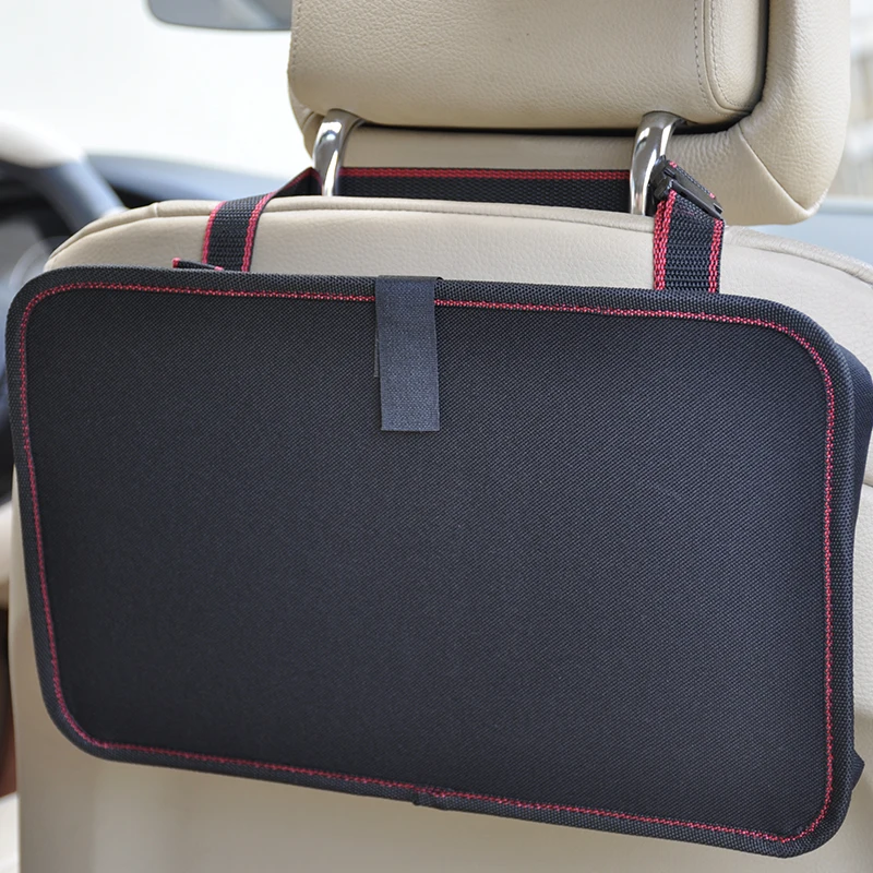 Premium Oxford 600D Foldable Car Back Seat Organizer With Tray