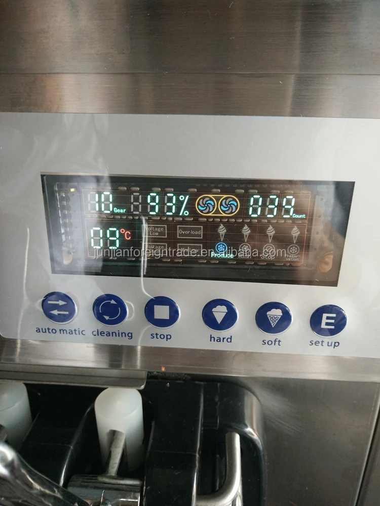 High efficiency 3 flavor soft ice cream machine countertop ice cream freezer