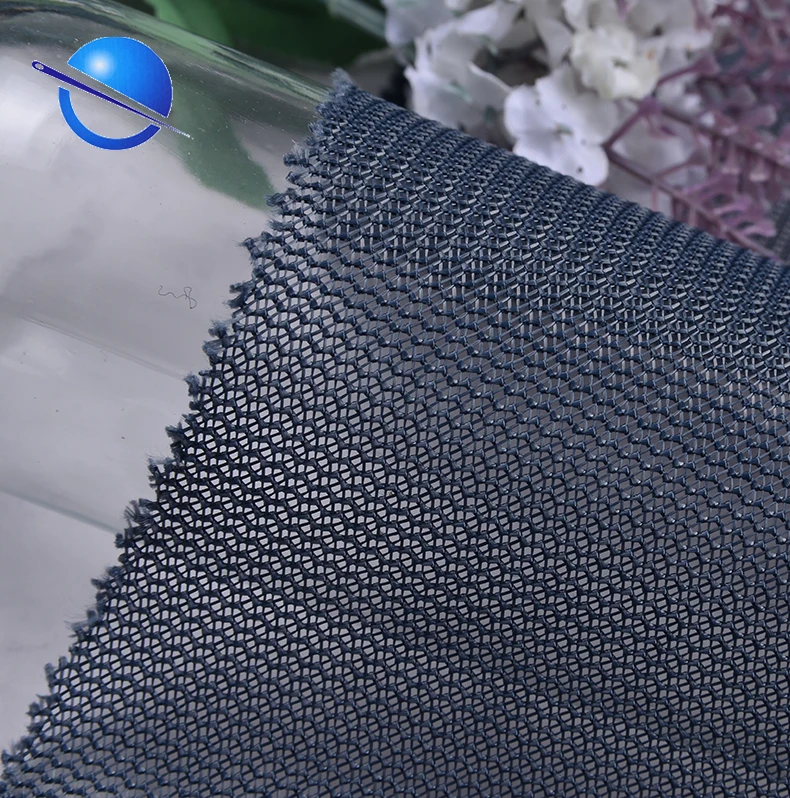 100% Poly Thin Strong Durable Honeycomb Warp Knitting Mesh Fabric for Shoes storage laundry bag fabric