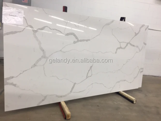 
calacatta carrara white gold quartz stone 