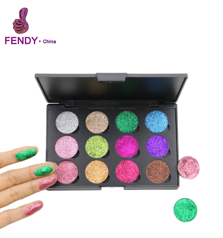 New product pressed glitter eyeshadow palette magnetic pressed glitter eyeshadow DIY private label palette