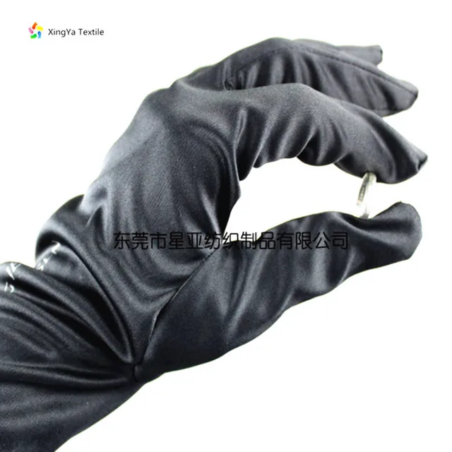 Wholesale Promotional Custom Logo Printed Microfiber Black Jewelry Polishing Dusting Gloves For Rolex Watches Use