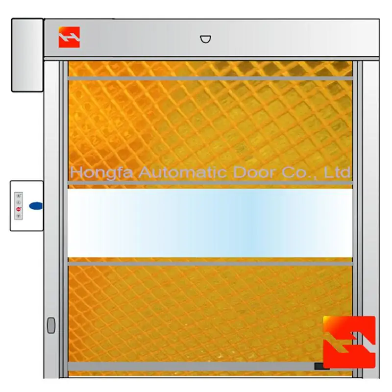 Multifunctional transparent high speed door
