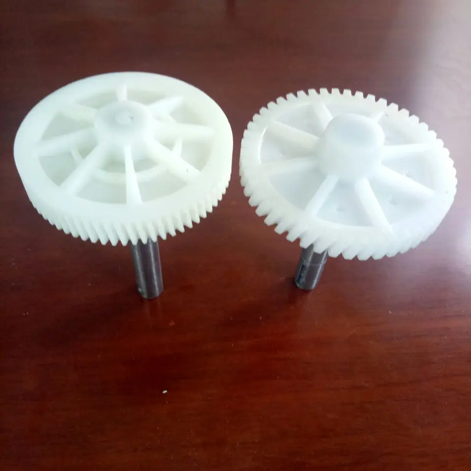 OEM hign precision plastic gear and steel worm gear axle shaft