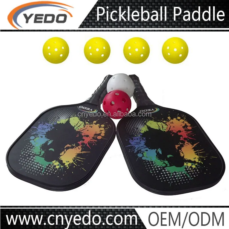 China Factory Wholesale racket set High end Graphite carbon pickleball paddle set pickleball paddle set 4 balls 2 paddles