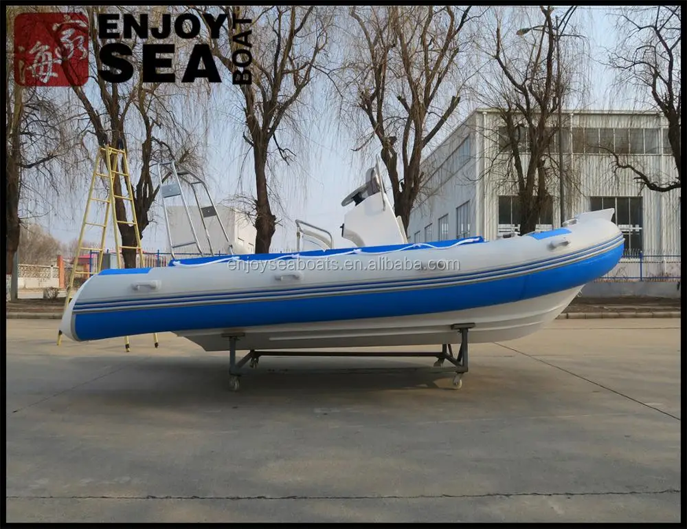 CE Certification Inflatable Fishing Boat with Rigid Fiberglass Bottom Fiberglass RIB Boat