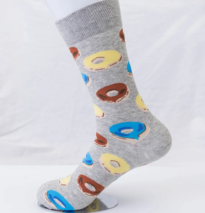 high quality custom oem sock Mens Fun Breakfast Food Taco Donuts Avocado Socks designer socks for men