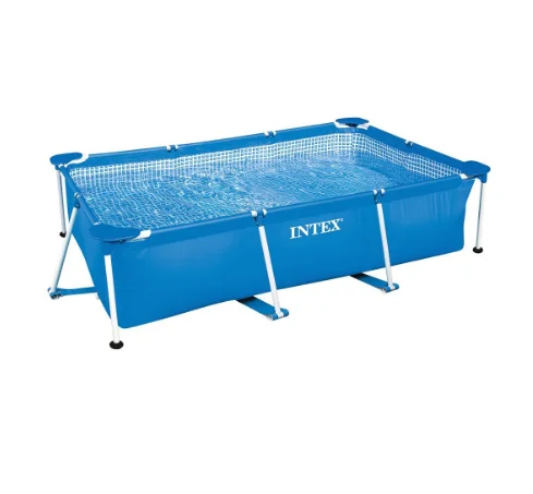 Intex 28270 Metal Frame Pool Durable Family rectangular Swimming Pool