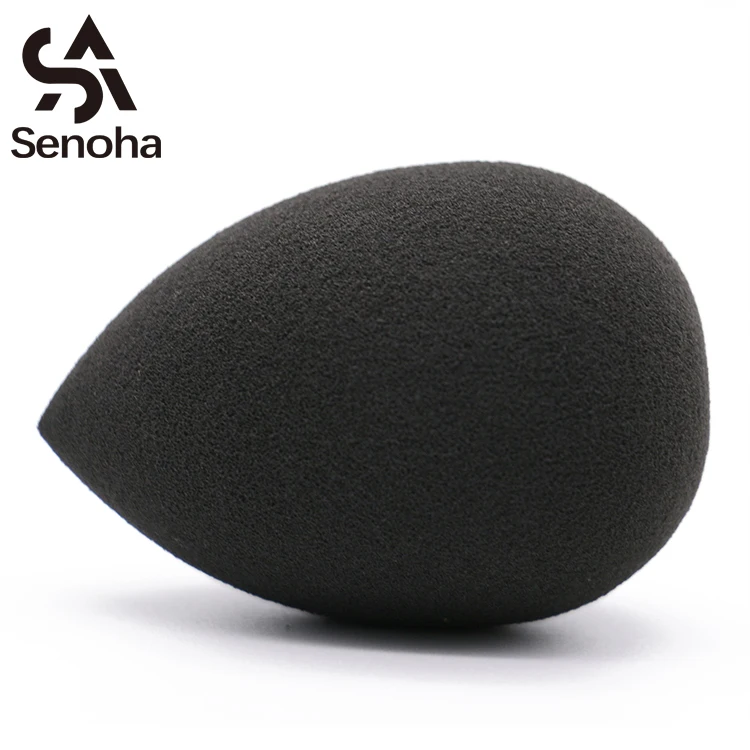 Senoha Teardrop Black Makeup Sponge Private Label Facial Beauty Sponge Blender