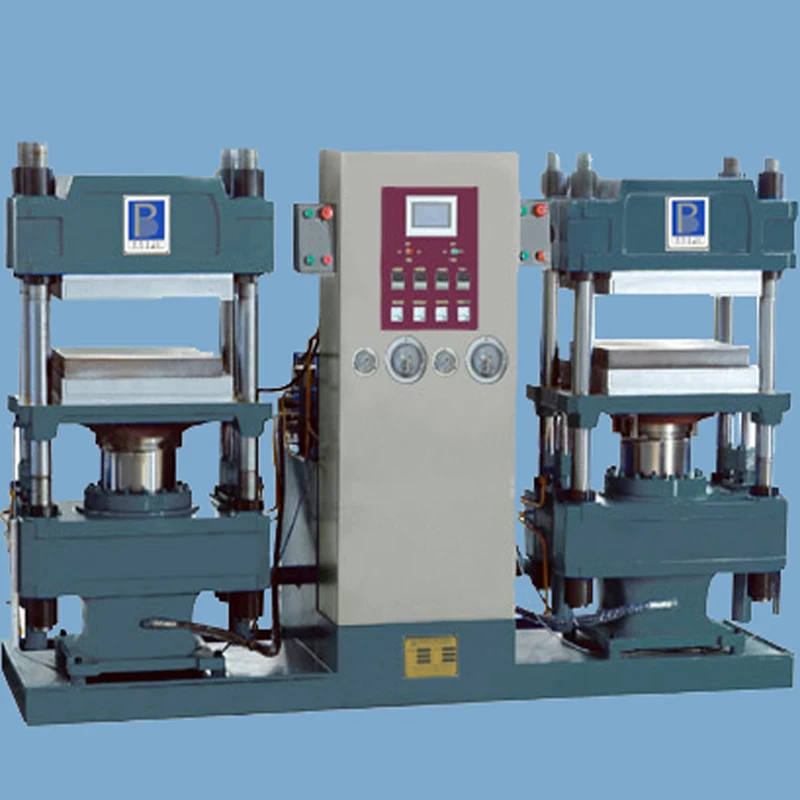 Double plate vulcanizing press machine / PLC control