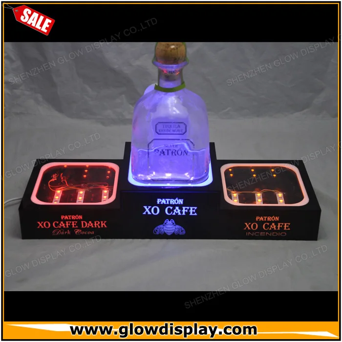 Patron Tequila triple bottle lighted glorifier