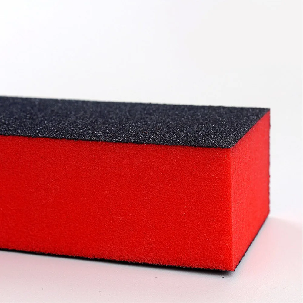 Wholesale orange and black acrylic nail buffer sponge block nail polish buffer