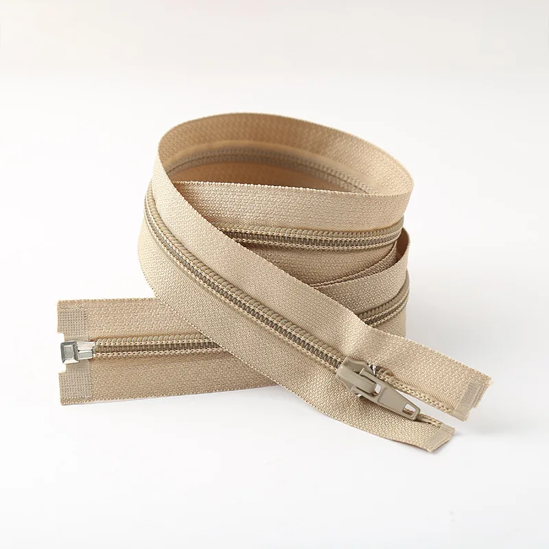 #7 open end auto lock nylon zipper 75cm