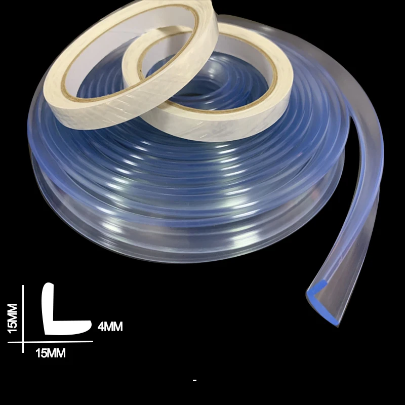 15 мм ПВХ прозрачный защитный край полки пластиковый защитный край
