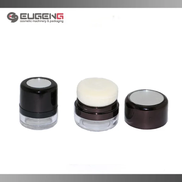 Пользовательские пустые пластиковые loose powder контейнер с кисточкой