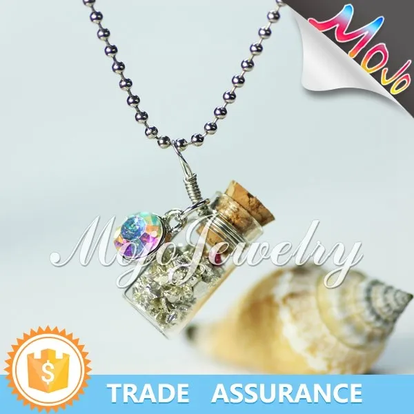 Pink Rubble Stone Fashion Dolphin Ball Chain Necklace Jewelry