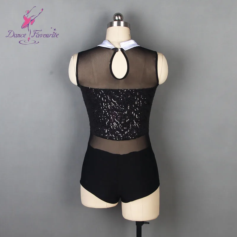 Black Sequin Dance Costume for Child and Adult Jazz and Tap Dance Costumes 19101