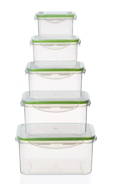 BPA Fee Plastic 7 IN 1 Nesting Airtight Lids,  Food Storage Containers Boxes, Clear